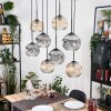 Koyoto hanging light, globe light, pendant light Ecru, black, 8-light sources