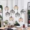 Koyoto hanging light, globe light, pendant light Ecru, black, 8-light sources