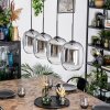 Apedo hanging light, pendant light clear, Smoke-coloured, 4-light sources