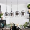 Apedo hanging light, pendant light clear, Smoke-coloured, 4-light sources