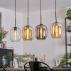 Apedo hanging light, pendant light Amber, clear, Smoke-coloured, 4-light sources
