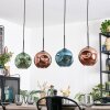 Ripoll hanging light, globe light, pendant light blue, green, coppery, 4-light sources