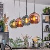 Ripoll hanging light, globe light, pendant light blue, green, coppery, 4-light sources