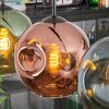 Ripoll hanging light, globe light, pendant light blue, green, coppery, 4-light sources