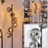 Ripoll floor lamp chrome, clear, Smoke-coloured, 6-light sources