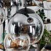 Gastor hanging light, globe light, pendant light Amber, clear, Smoke-coloured, 8-light sources