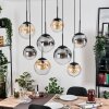 Gastor hanging light, globe light, pendant light Amber, clear, Smoke-coloured, 8-light sources