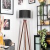 Soungou floor lamp chrome, Dark wood, 1-light source