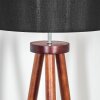 Soungou floor lamp chrome, Dark wood, 1-light source