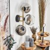 Koyoto globe light, wall light gold, black, 3-light sources
