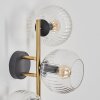 Koyoto globe light, wall light gold, black, 3-light sources