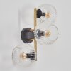 Koyoto globe light, wall light gold, black, 3-light sources