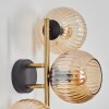 Koyoto globe light, wall light gold, black, 3-light sources