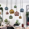 Koyoto hanging light, globe light, pendant light Ecru, black, 8-light sources