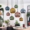 Koyoto hanging light, globe light, pendant light Ecru, black, 8-light sources