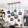 Koyoto hanging light, globe light, pendant light Ecru, black, 8-light sources