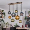 Koyoto hanging light, globe light, pendant light Ecru, black, 8-light sources