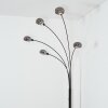 Nikkala floor lamp chrome, black, 5-light sources