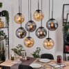 Gastor hanging light, globe light, pendant light Amber, Smoke-coloured, 8-light sources