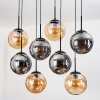 Gastor hanging light, globe light, pendant light Amber, Smoke-coloured, 8-light sources