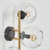 Koyoto globe light, wall light gold, black, 3-light sources