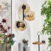 Koyoto globe light, wall light Amber, 3-light sources
