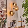 Koyoto globe light, wall light Amber, 3-light sources