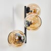 Koyoto globe light, wall light Amber, 3-light sources