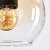 Koyoto hanging light, globe light, Cluster pendant lamp 30 cm Amber, clear, 3-light sources