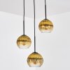Koyoto hanging light, globe light, Cluster pendant lamp 30 cm gold, clear, 3-light sources