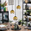 Koyoto hanging light, globe light, Cluster pendant lamp 30 cm gold, clear, 3-light sources