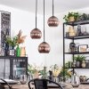 Koyoto hanging light, globe light, Cluster pendant lamp coppery, 3-light sources