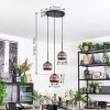 Koyoto hanging light, globe light, Cluster pendant lamp coppery, 3-light sources