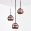 Koyoto hanging light, globe light, Cluster pendant lamp coppery, 3-light sources