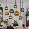 Koyoto hanging light, globe light, pendant light Ecru, black, 8-light sources