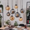 Gastor hanging light, globe light, pendant light Amber, Smoke-coloured, 8-light sources