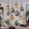 Gastor hanging light, globe light, pendant light Amber, Smoke-coloured, 8-light sources