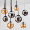 Gastor hanging light, globe light, pendant light Amber, Smoke-coloured, 8-light sources
