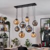 Gastor hanging light, globe light, pendant light Amber, Smoke-coloured, 8-light sources