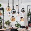 Gastor hanging light, globe light, pendant light Amber, clear, Smoke-coloured, 8-light sources