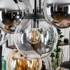 Gastor hanging light, globe light, pendant light Amber, clear, Smoke-coloured, 8-light sources