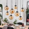 Gastor hanging light, globe light, pendant light Amber, 8-light sources