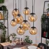 Gastor hanging light, globe light, pendant light Amber, 8-light sources