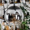 Gastor hanging light, globe light, pendant light Amber, clear, Smoke-coloured, 8-light sources