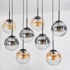 Gastor hanging light, globe light, pendant light Amber, clear, Smoke-coloured, 8-light sources