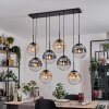 Gastor hanging light, globe light, pendant light Amber, clear, Smoke-coloured, 8-light sources