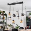 Gastor hanging light, globe light, pendant light Amber, clear, Smoke-coloured, 8-light sources