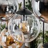 Gastor hanging light, globe light, pendant light Amber, clear, Smoke-coloured, 8-light sources