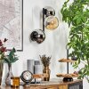 Koyoto globe light, wall light Amber, chrome, Smoke-coloured, 3-light sources