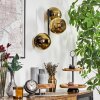 Koyoto globe light, wall light gold, 3-light sources